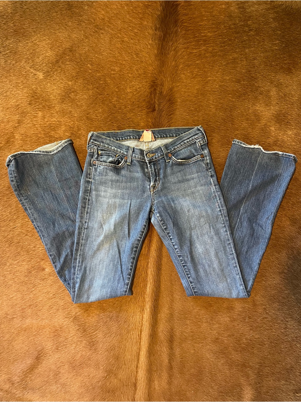 Lucky Brand Womens Bootcut Jeans In Blue Denim